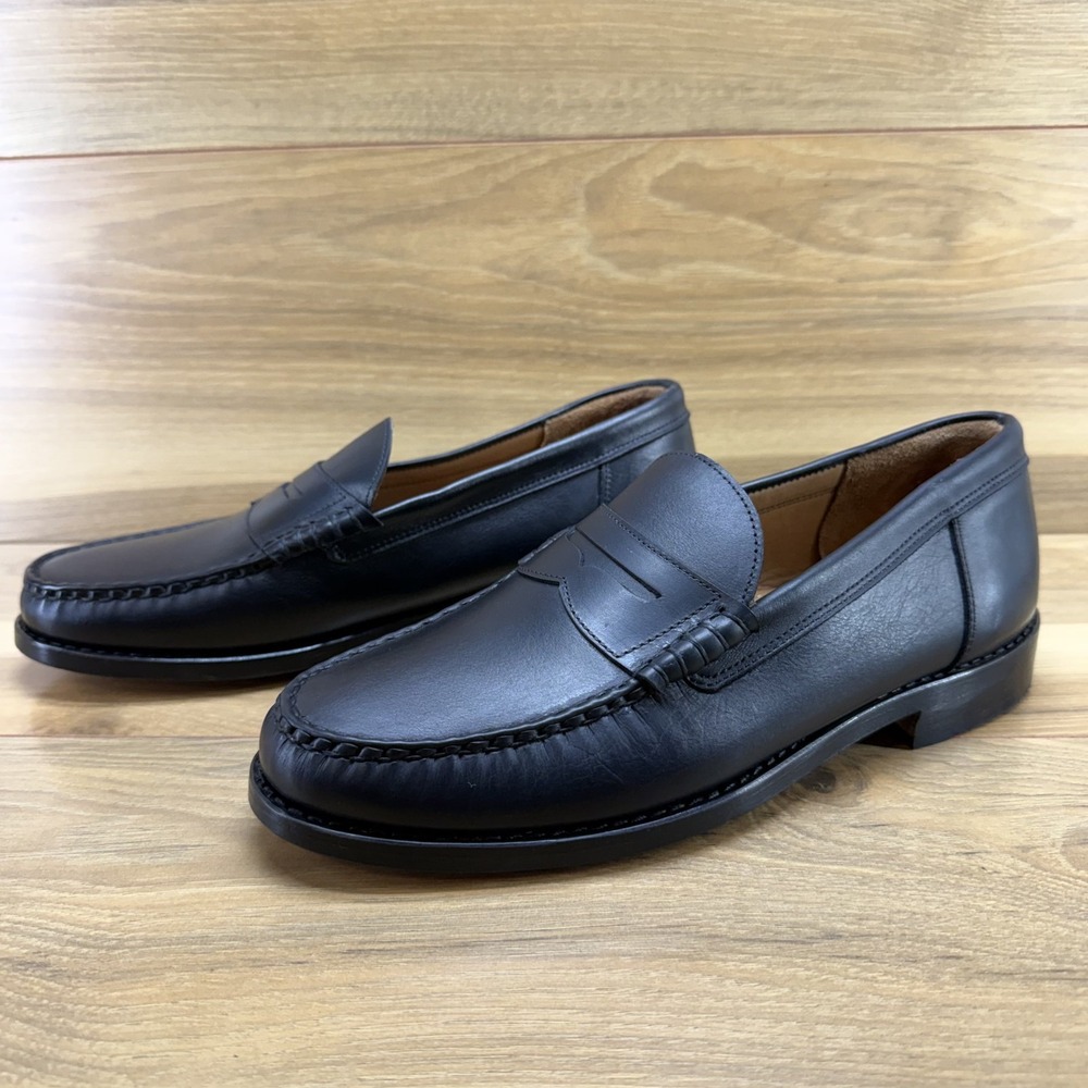 Allen Edmonds Newman Penny Loafer Mens 9 EEE Black Leather Business Old Money